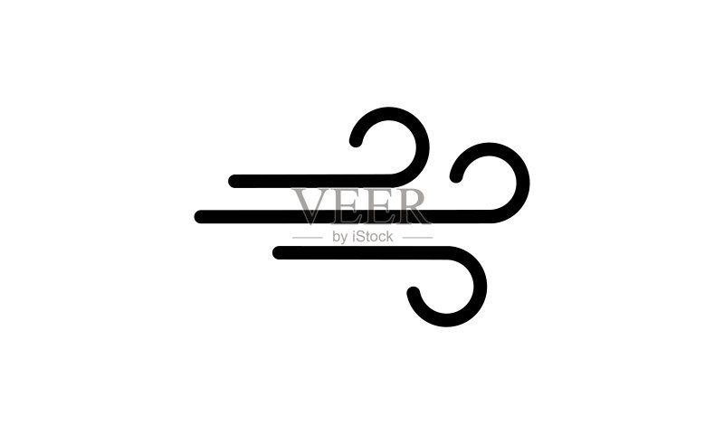 风的图标:天气概念矢量素材图标素材