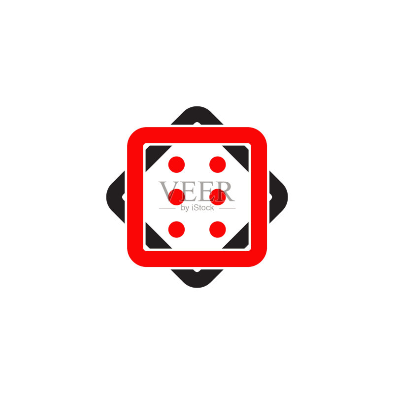 骰子游戏图标logo设计模板图标素材