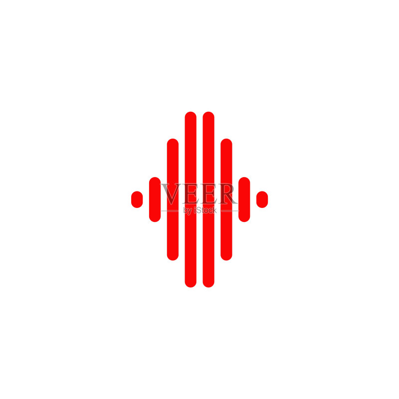 音乐波播客Logo设计模板图标素材