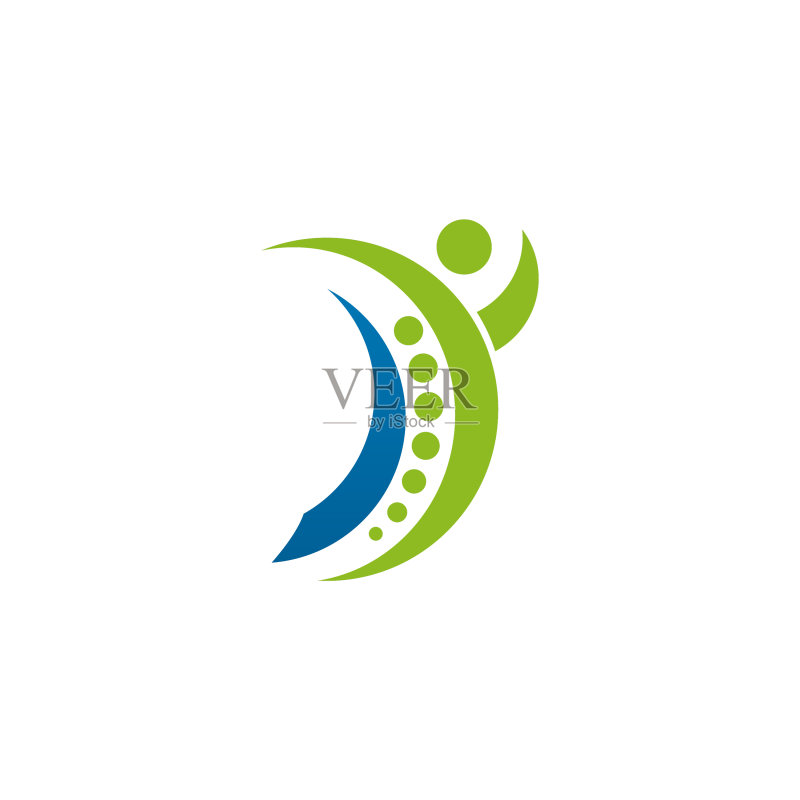 脊椎按摩诊所logo设计模板图标素材
