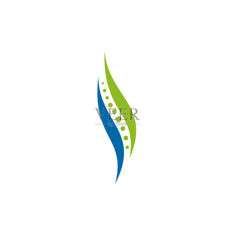 脊椎按摩诊所logo设计模板图标素材