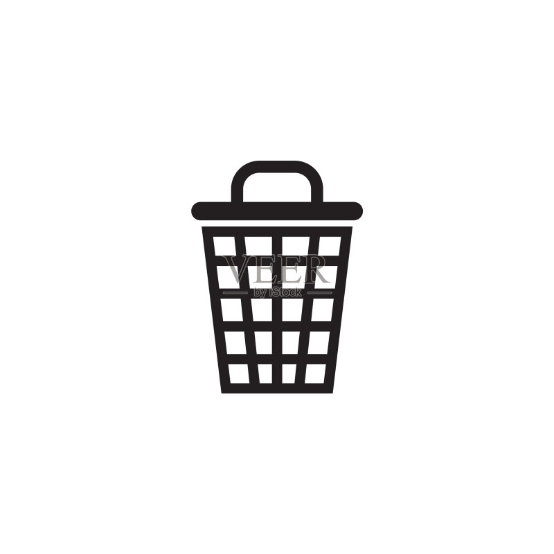 垃圾桶图标logo设计模板图标素材