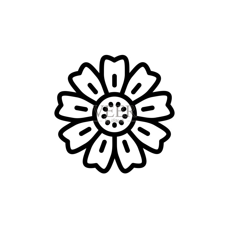花朵图标模板矢量图图标素材