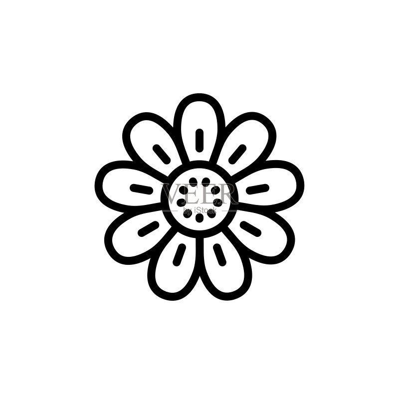 花朵图标模板矢量图图标素材