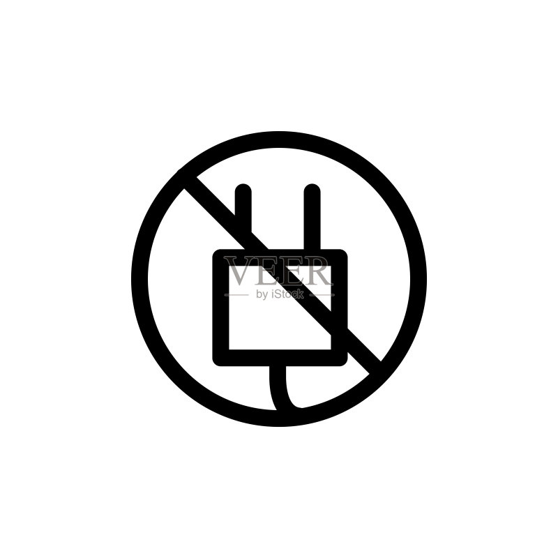 电源插头图标矢量图图标素材