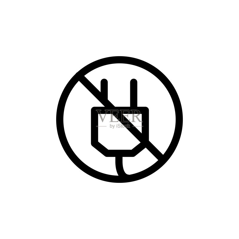电源插头图标矢量图图标素材