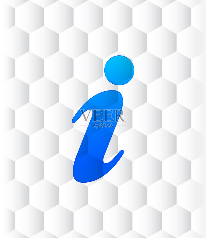 白色抽象背景六边形无缝信息图标图标素材