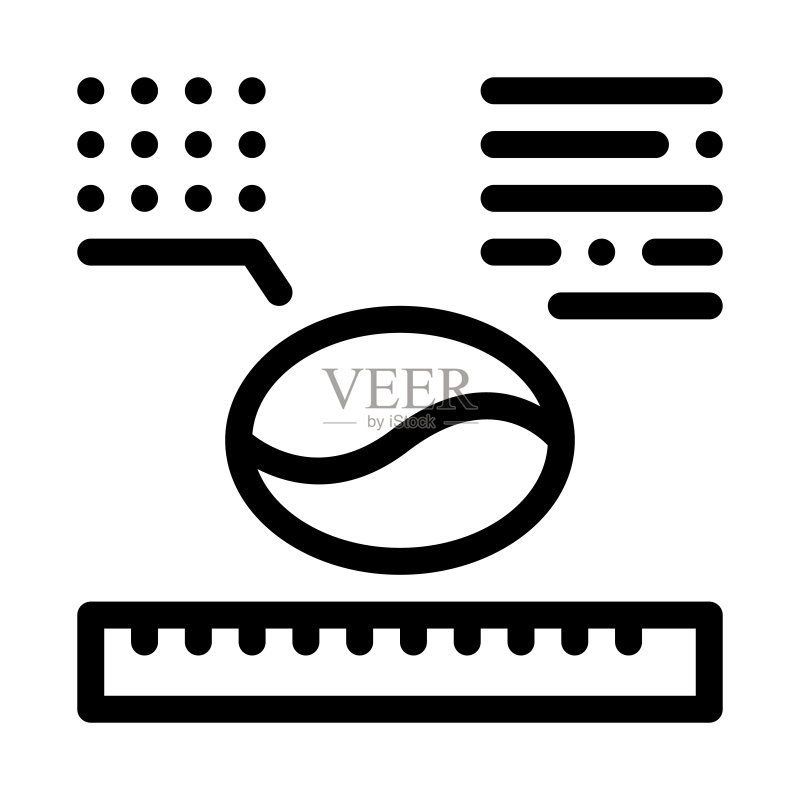 咖啡尺寸图标矢量轮廓插图图标素材