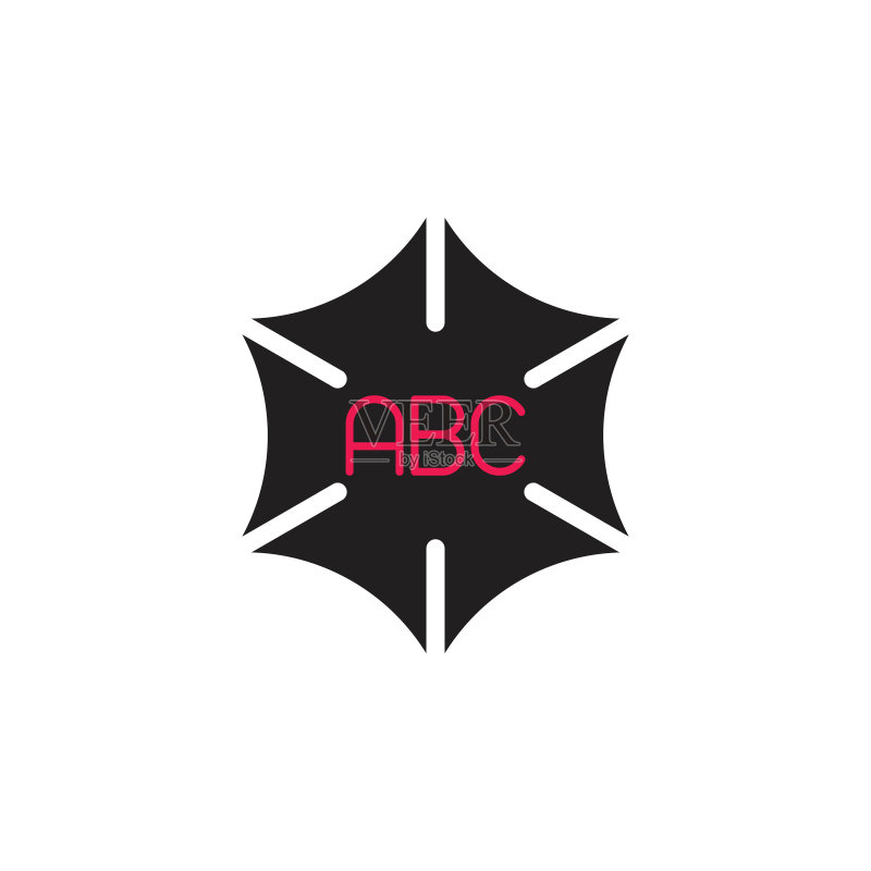 字母框架六边形箭头曲线设计Logo图标素材