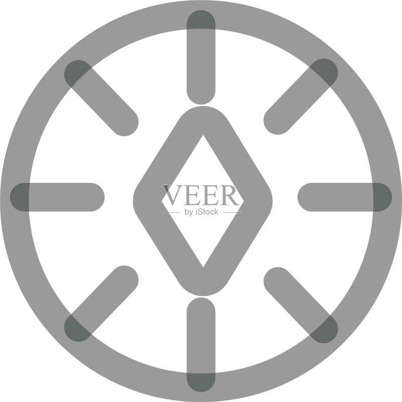 带有钻石线的赌场筹码图标图标素材
