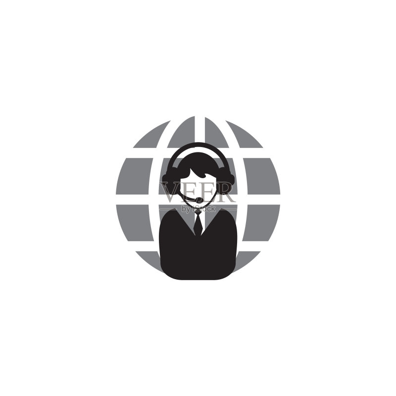 呼叫中心客户服务热线图标Logo设计图标素材