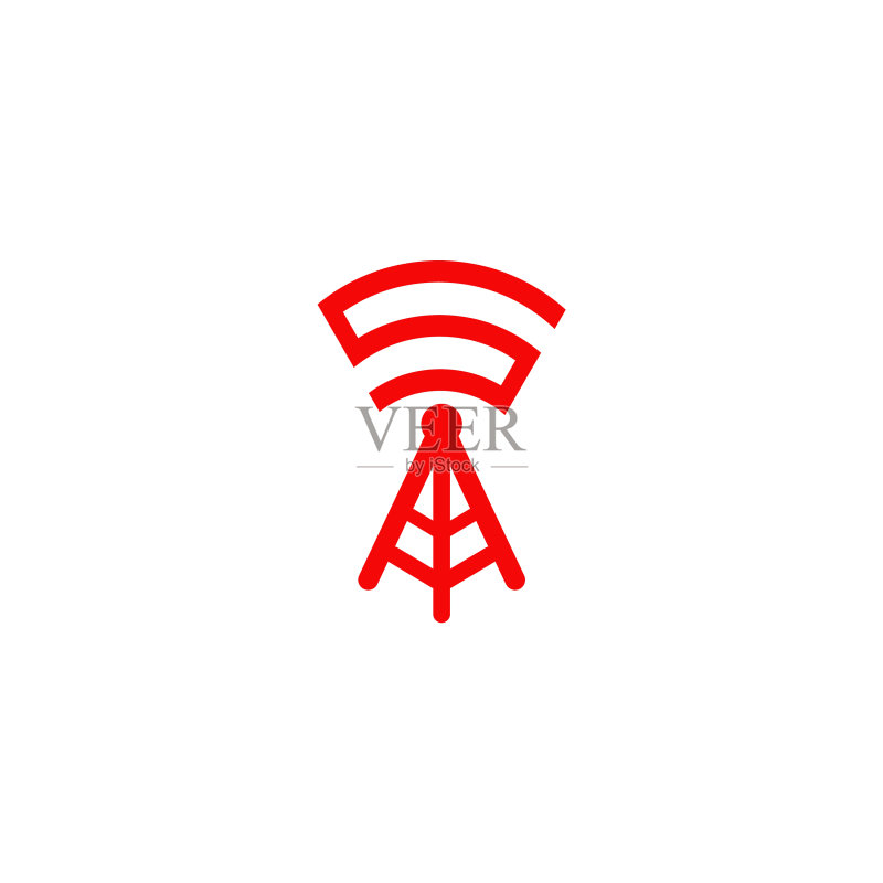 信号波图标Logo设计模板图标素材