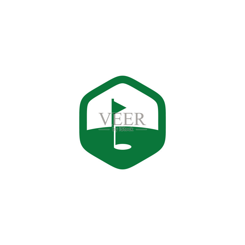 高尔夫球杆图标logo设计模板图标素材