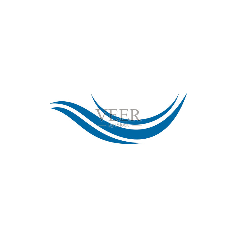 波浪图标标志设计模板图标素材