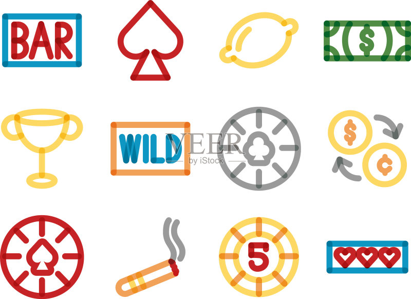 赌场主题图标合集图标素材