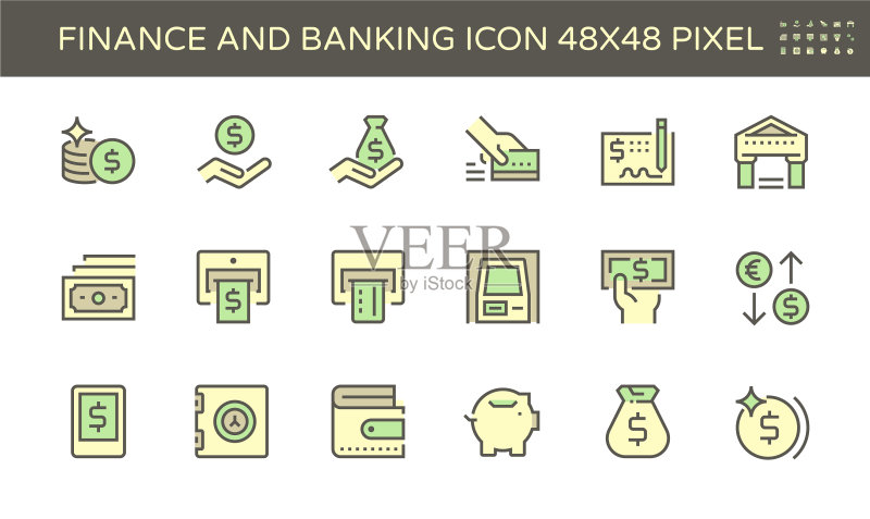金融和银行图标图标素材