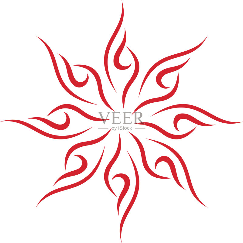 瑜伽星花logo模板设计EPS图标素材