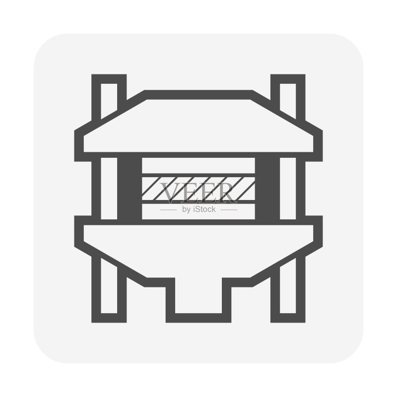 木材测试或压缩测试矢量图标设计图标素材