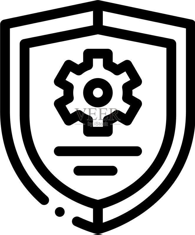 网络安全图标轮廓图标素材