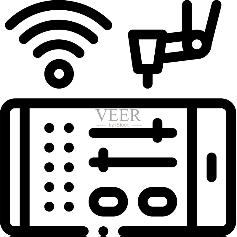 Wi-Fi电话设置图标轮廓图标素材