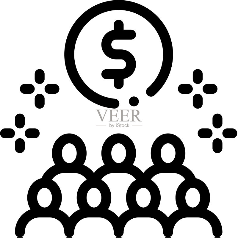 渴望拥有金钱的图标轮廓图标素材