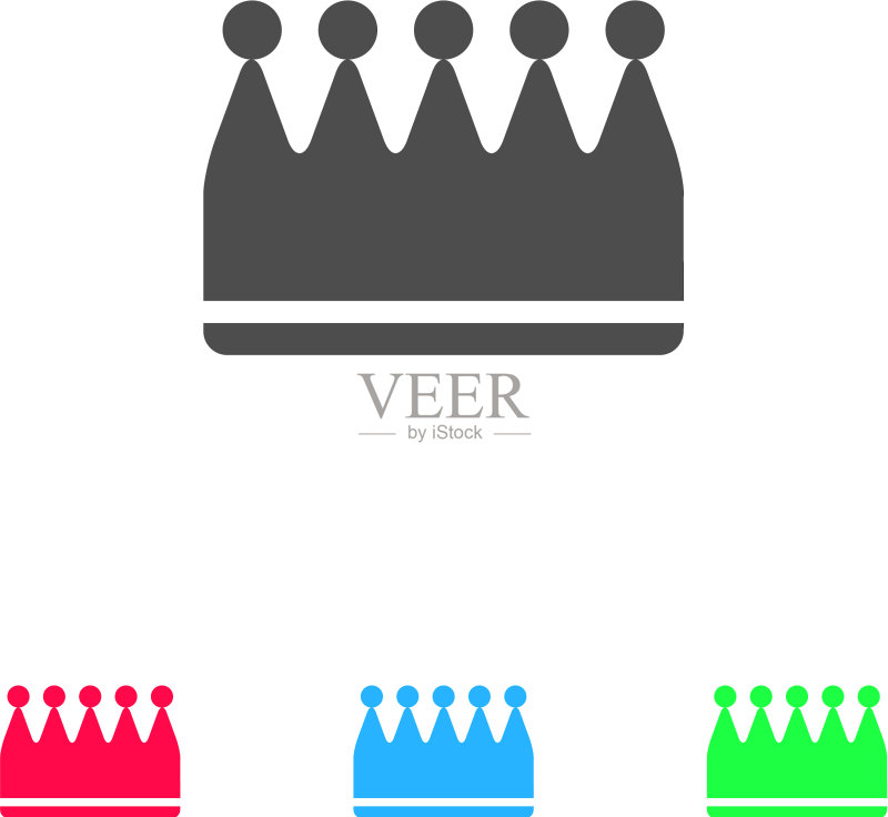 皇冠扁平图标图标素材
