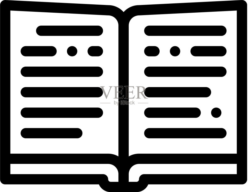 打开的书本图标轮廓图标素材