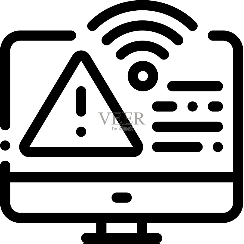 WIFI错误图标轮廓图标素材