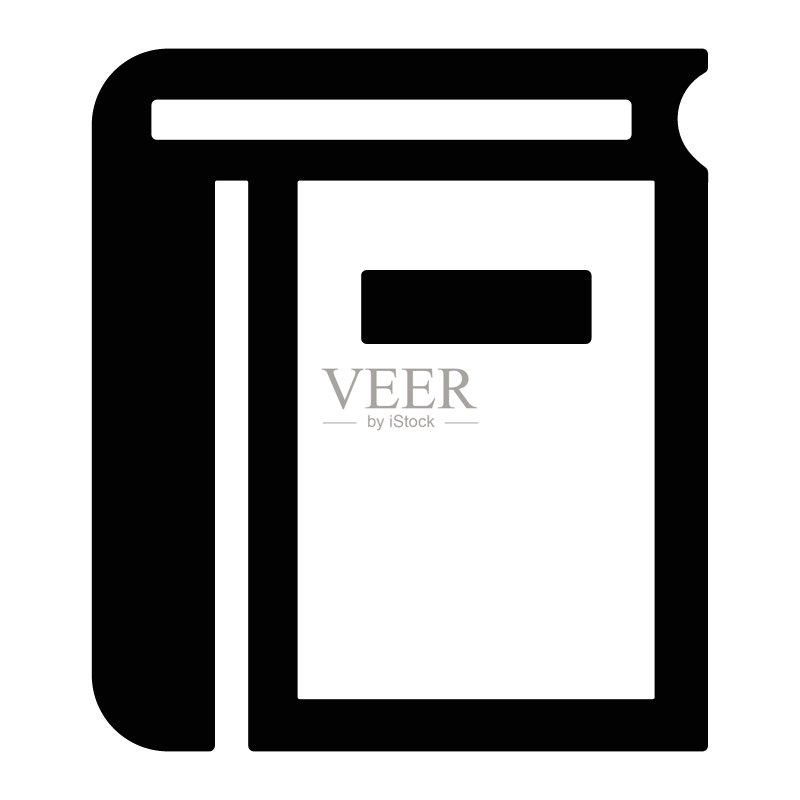 书籍图标:学习、阅读标志,学校、图书馆符号,文章、博客帖子、故事图标,完美的手机和Web应用程序的闭合书籍符号图标素材