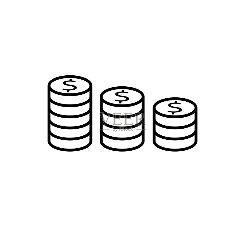 货币图标矢量设计模板图标素材