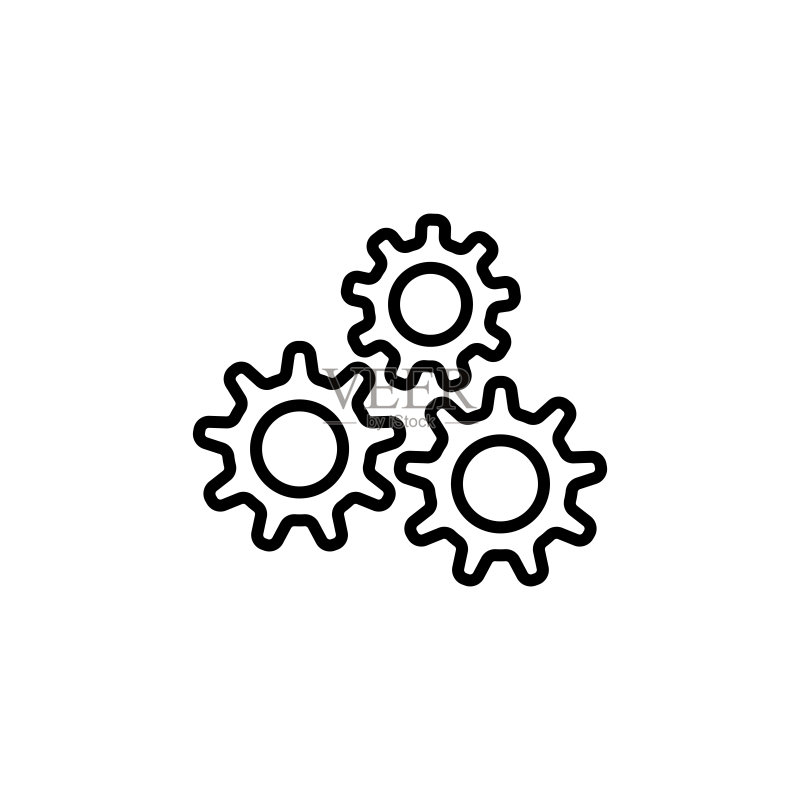 齿轮图标矢量设计模板图标素材