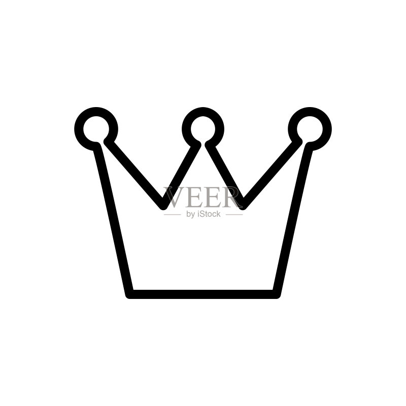 皇冠图标矢量设计模板图标素材