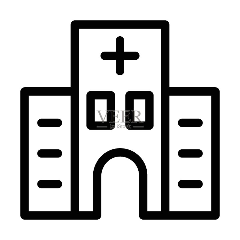 医院图标:医疗保健标志图标素材