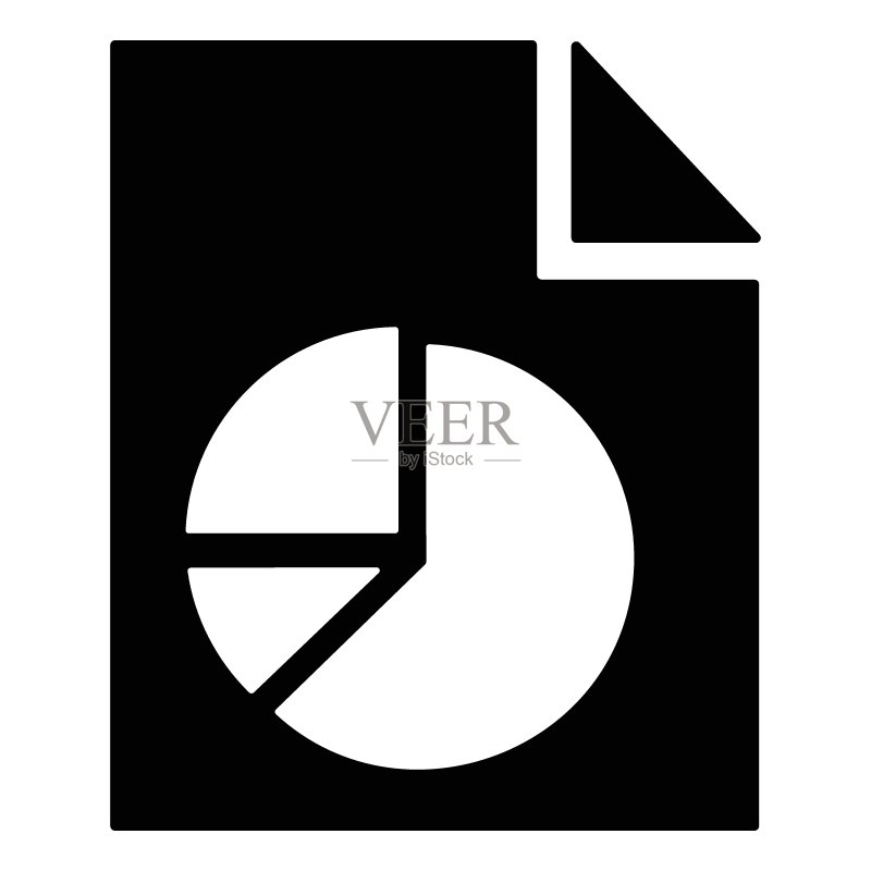 饼状图图标插画:用于财务、利润或收益分析,市场分析和商业统计的销售报告图表图标素材