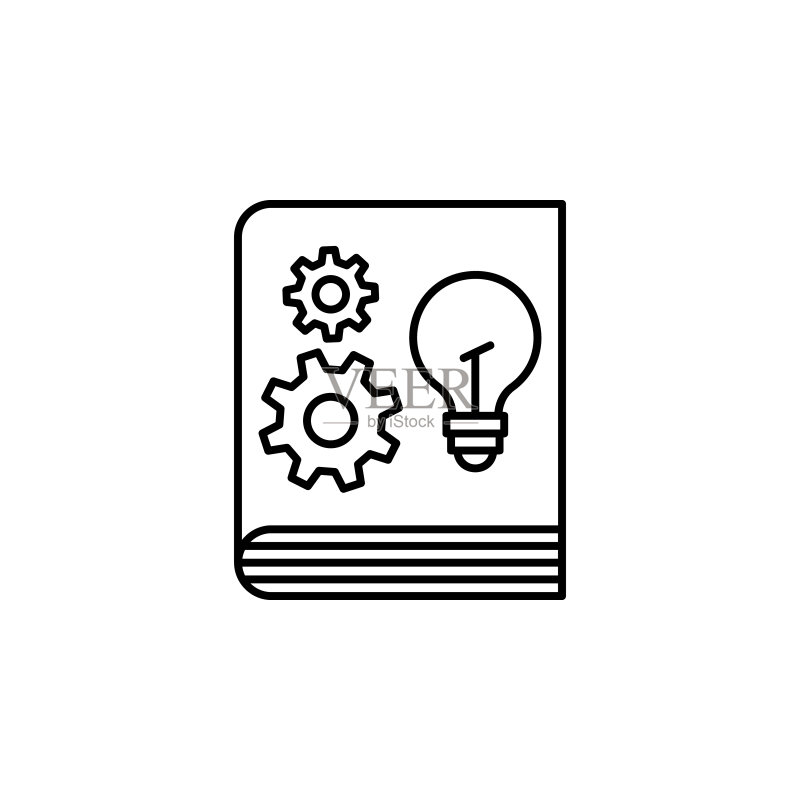 书籍灯泡齿轮学校图标元素图标素材