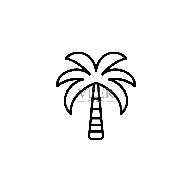 棕榈图标矢量设计模板图标素材