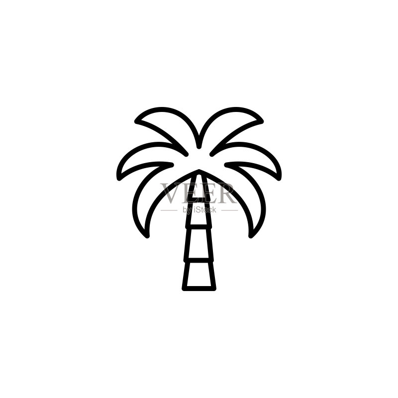 棕榈图标矢量设计模板图标素材