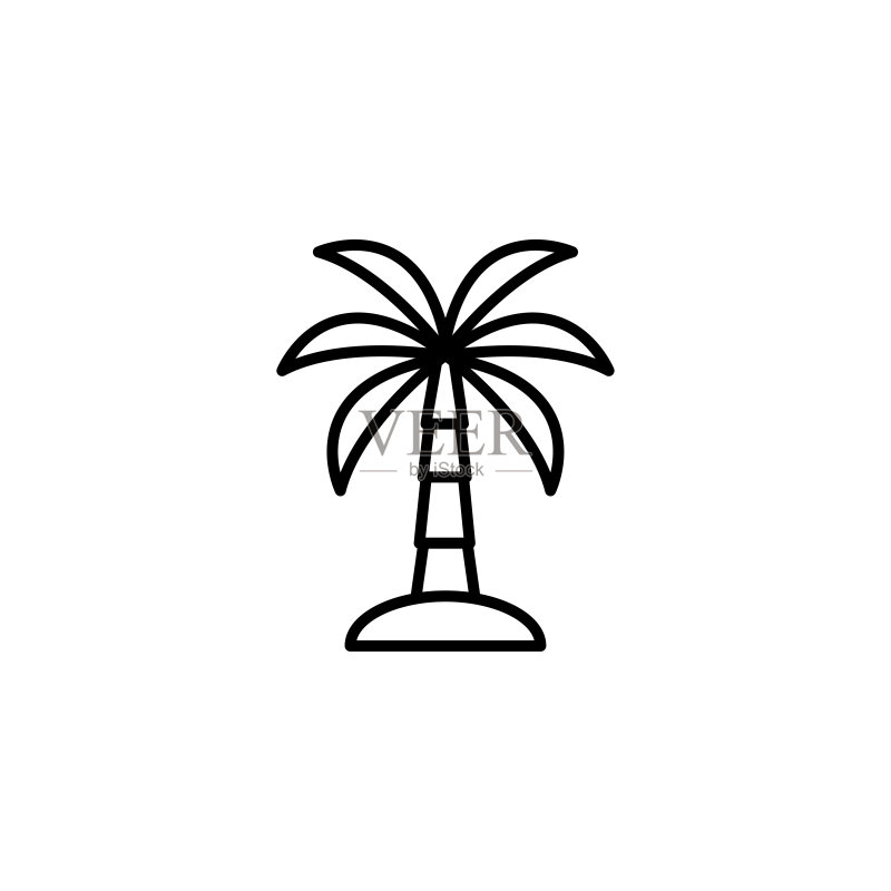 棕榈图标矢量设计模板图标素材