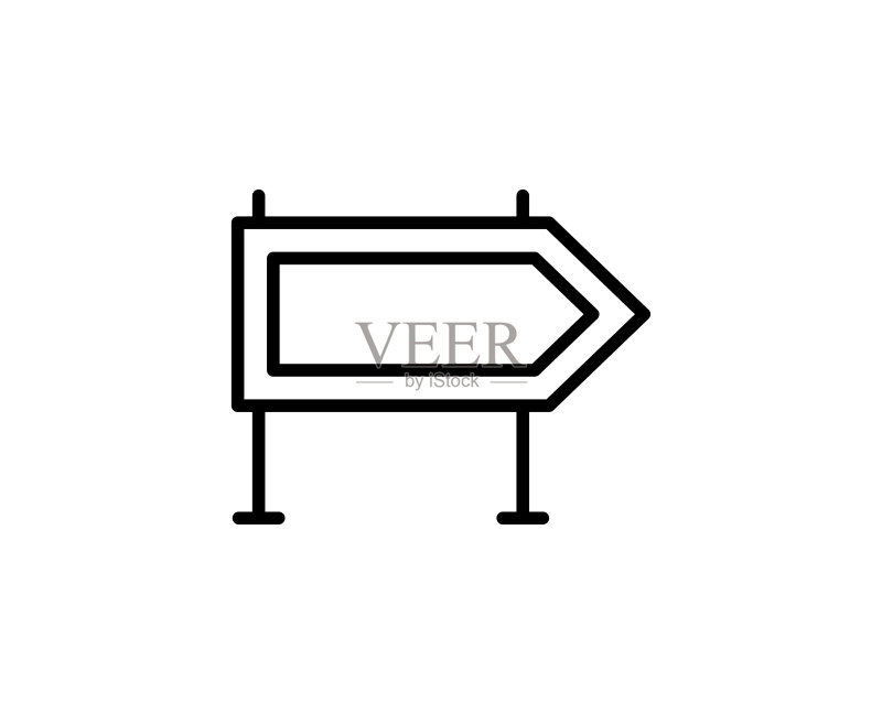 道路标志线性图标图标素材