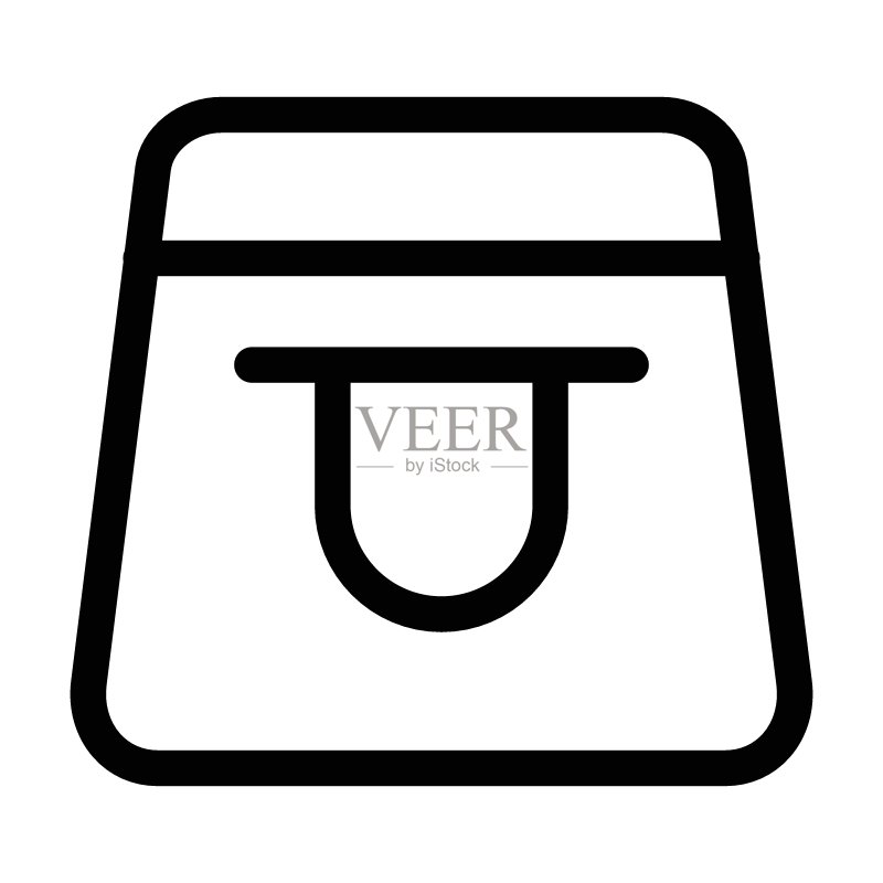 购物袋图标:电商购物线上商店概念图标素材