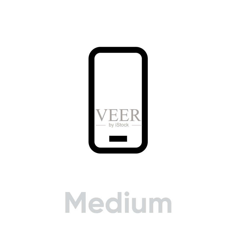 科技规格中号手机图标可编辑线条图标素材