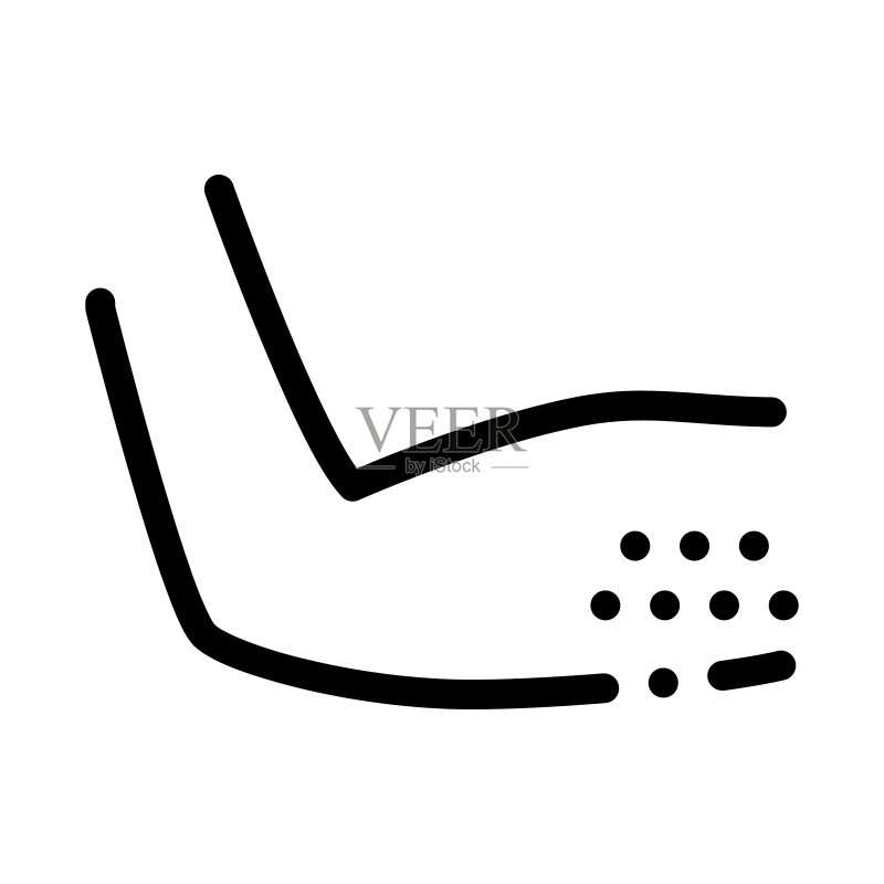 腋毛图标矢量轮廓插图图标素材