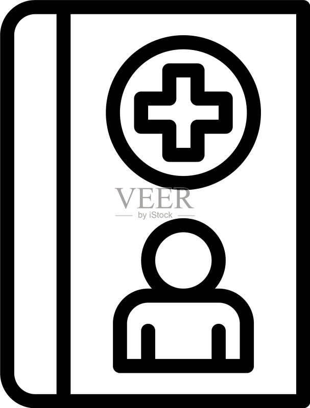 病人病历线性样式图标图标素材