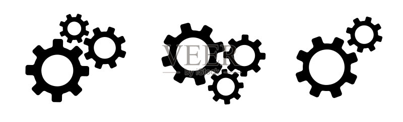 齿轮图标集矢量图图标素材