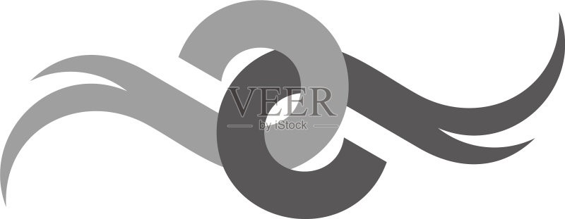 翅膀重叠设计logo图标素材