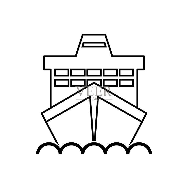 船舶图标设计矢量模板图标素材