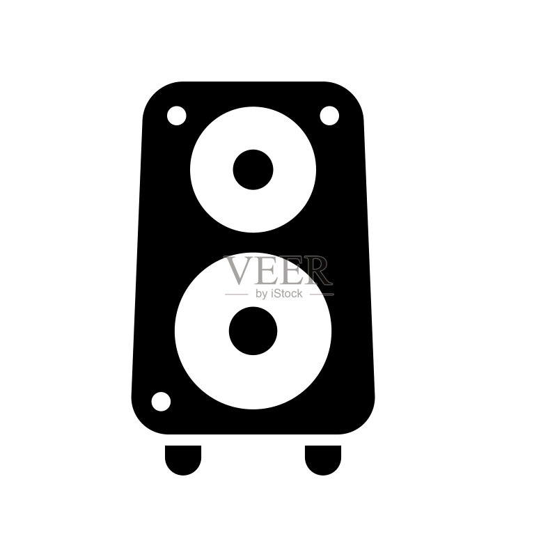 扬声器图标设计矢量模板图标素材