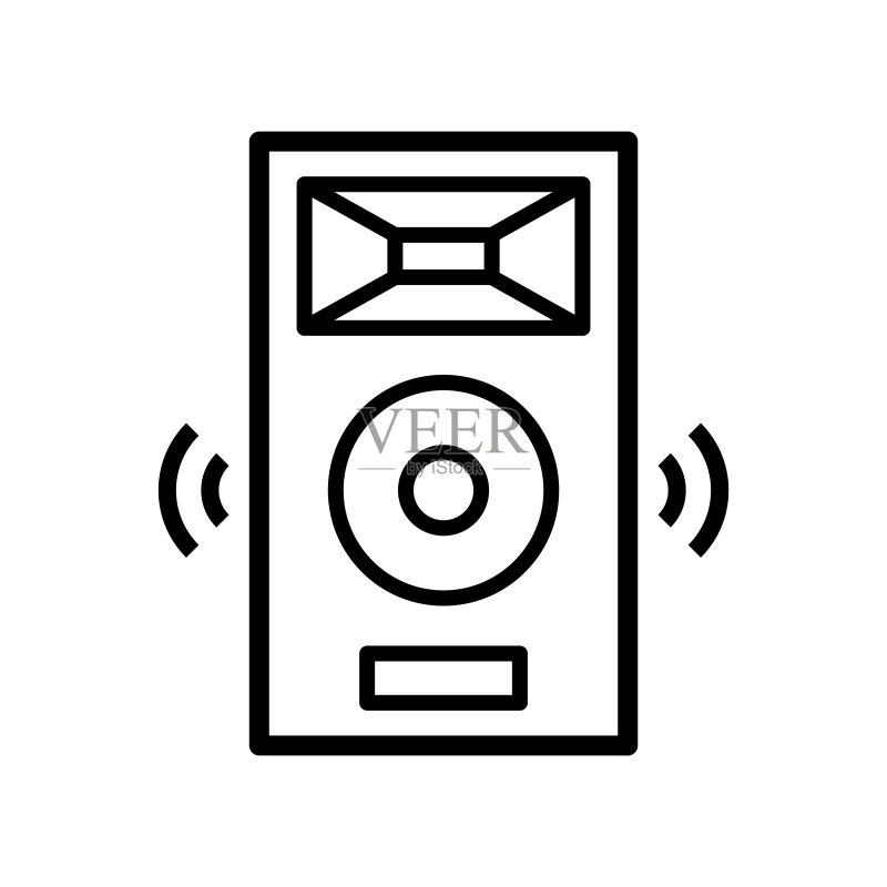 扬声器图标设计矢量模板图标素材