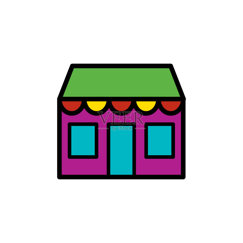 商店图标设计矢量模板图标素材