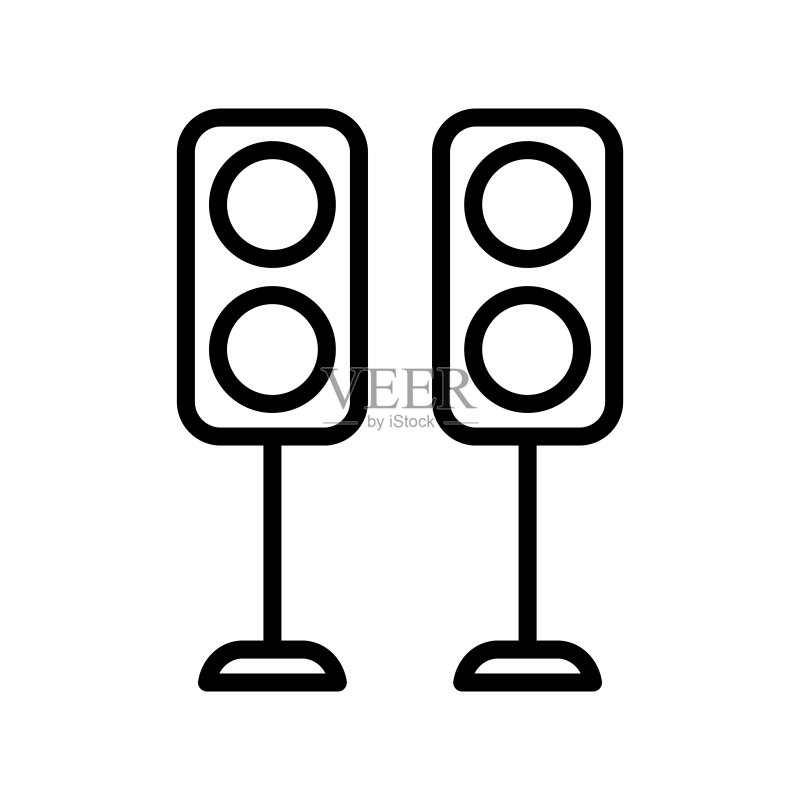 扬声器图标设计矢量模板图标素材